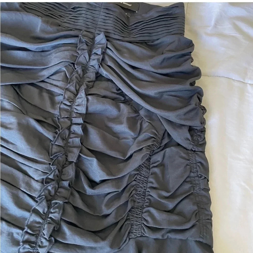 Isabel Marant black ruffle mini skirt - Picture 2 of 12